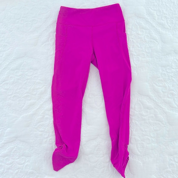 Free People FP Movement Wave Rider Leggings Size Small S Living Magenta Hot PINK - Picture 4 of 8